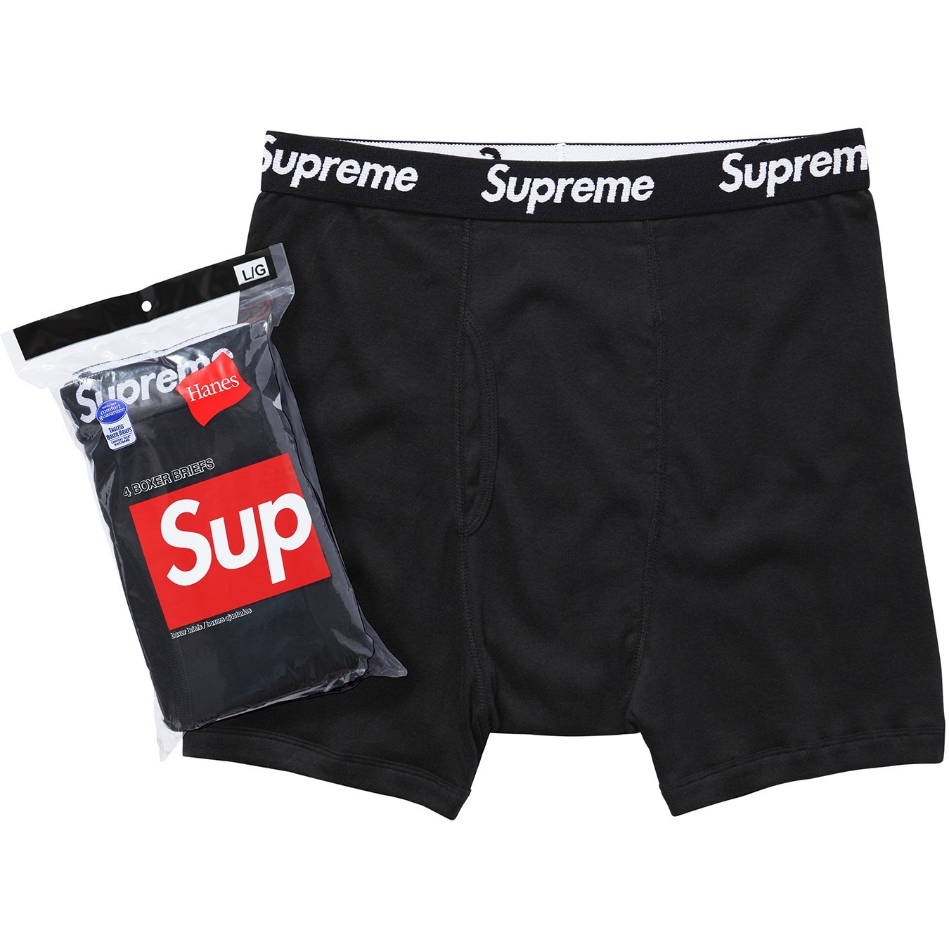 Supreme®/Hanes® Boxer Briefs (4 Pack) view 3